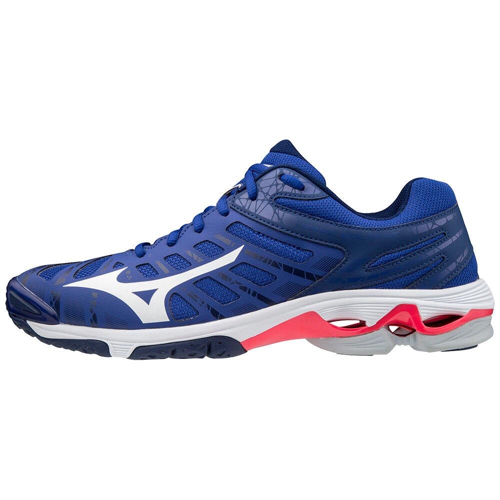 Mizuno Men's Volleyball Shoes Wave Voltage Blue/White/Pink - NEBVROK-59